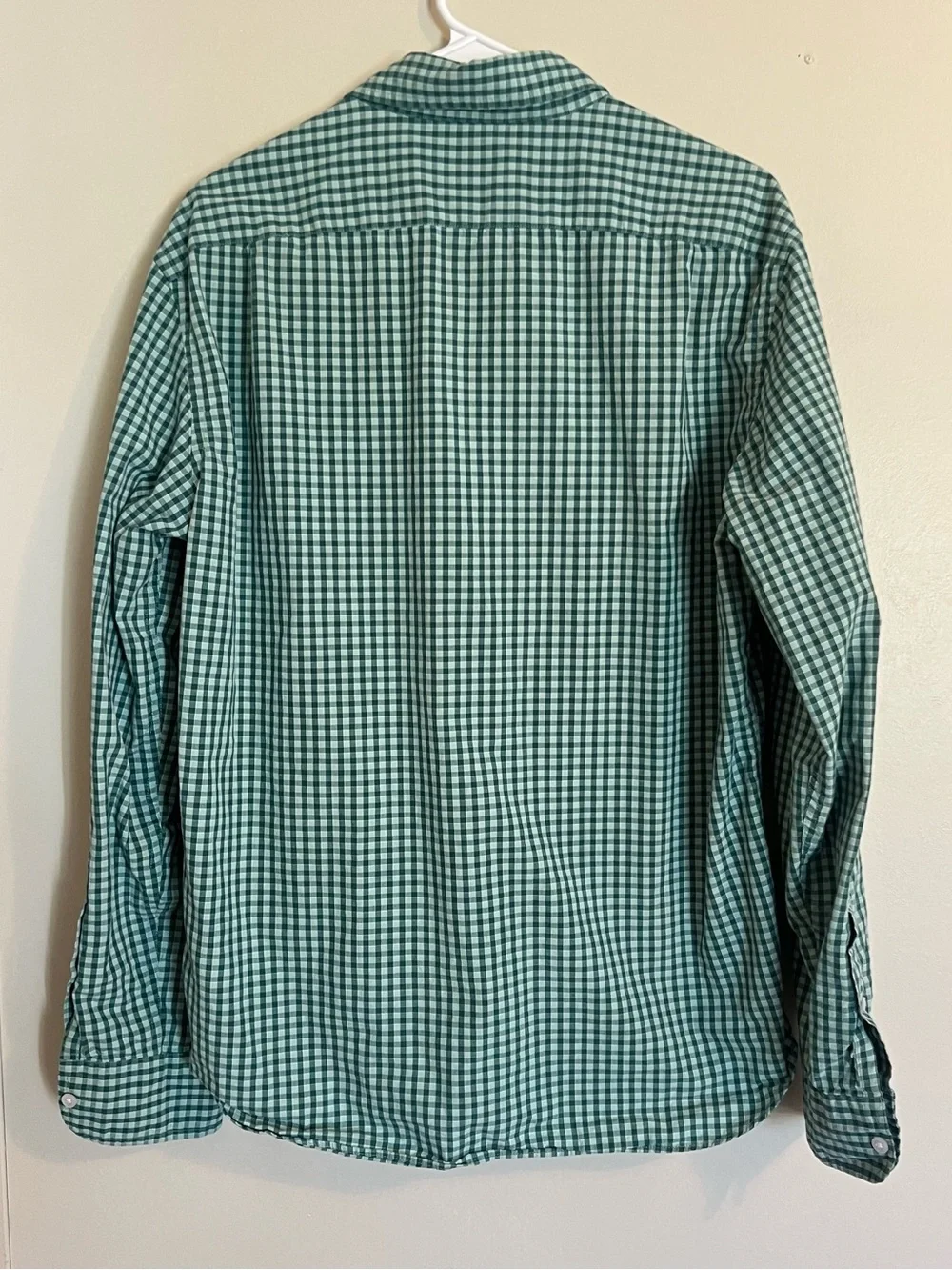 J. Crew Green Gingham Button-Down Shirt